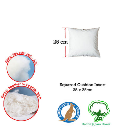 Duck Feather Rich Fill Cushion Inserter Square 25 x 25cm Tristar Online