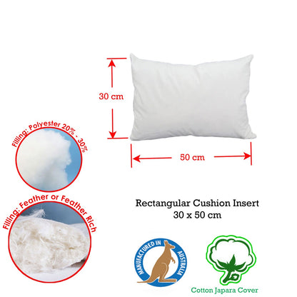 Duck Feather Rich Fill Cushion Inserter Rectangular 30 x 50cm Tristar Online