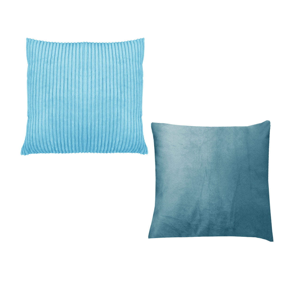 Pair of Calico Cordury Cushions Sky Tristar Online