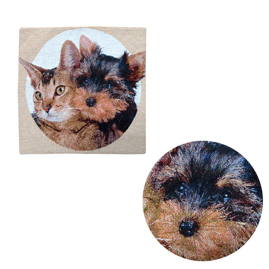 Tapestry Pet Cat Dog Square Cushion Cover Design 1 Tristar Online