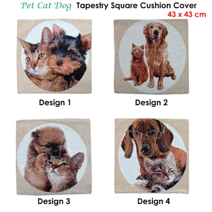 Tapestry Pet Cat Dog Square Cushion Cover Design 2 Tristar Online