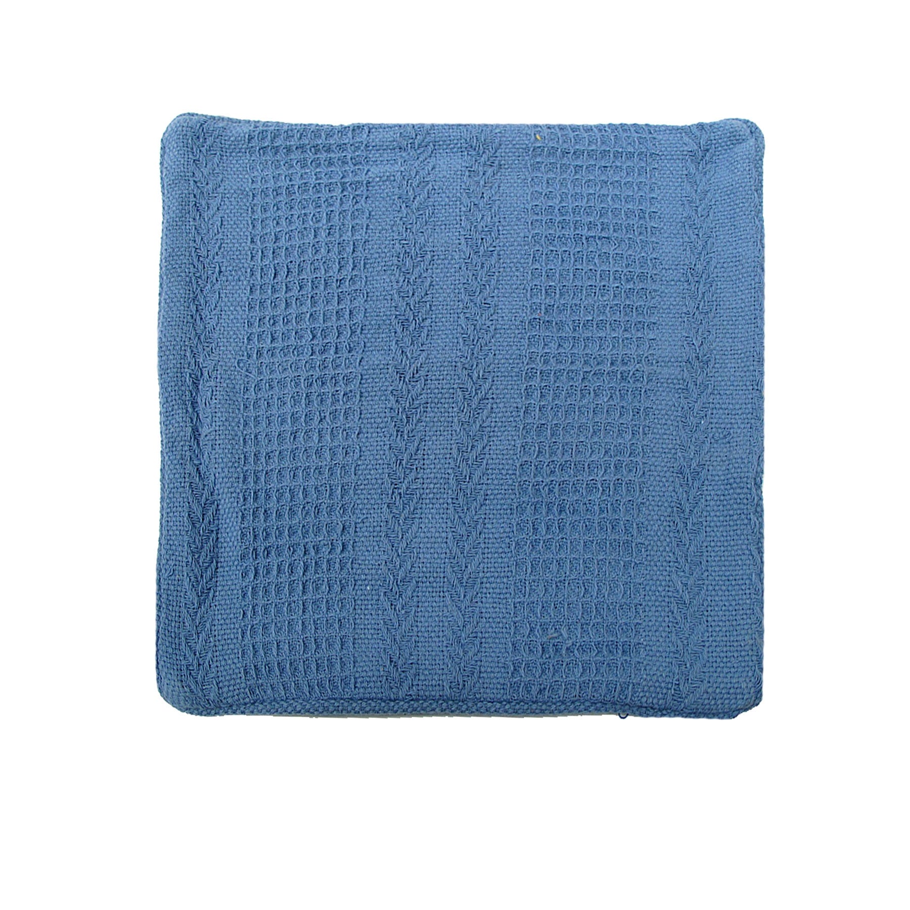 Cotton Knitted Cushion Cover Herringbone Blue Tristar Online