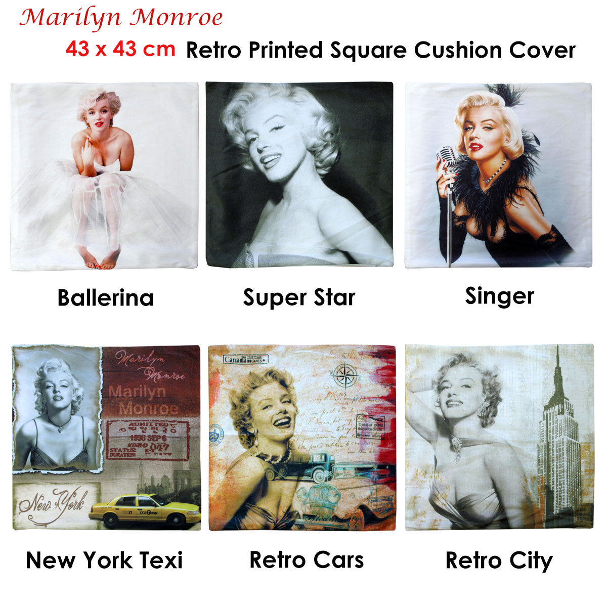 Marilyn Monroe Ballerina Square Cushion Cover Tristar Online