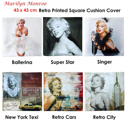 Marilyn Monroe Retro City Square Cushion Cover Tristar Online