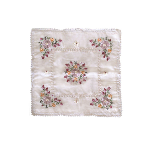 Victoriana Cream Applique Embroidered Cushion Cover 45 x 45 cm Tristar Online