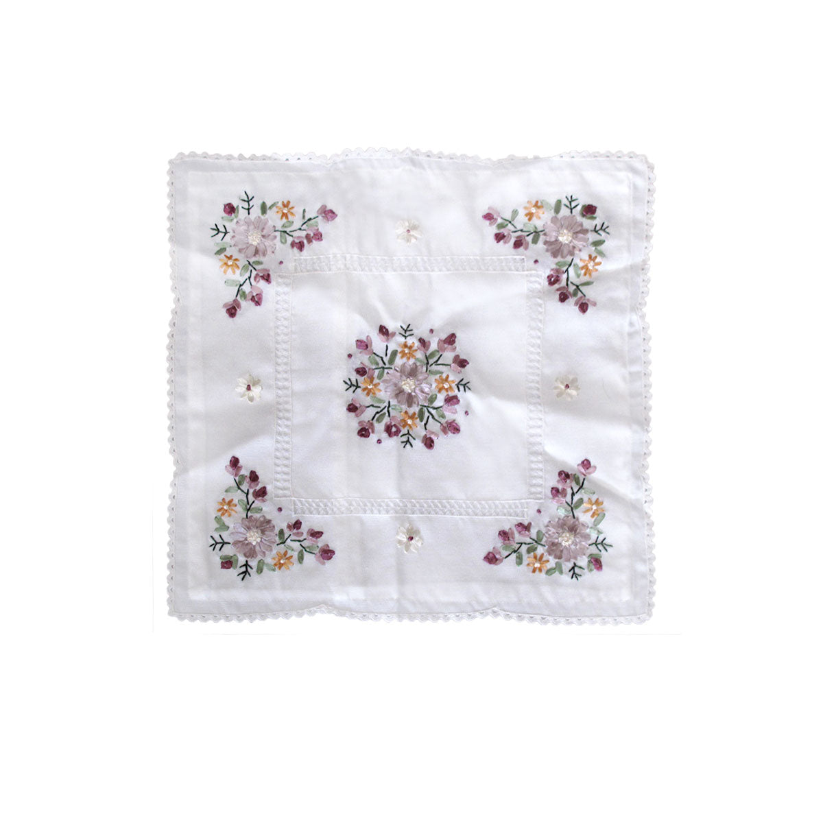 Victoriana White Applique Embroidered Cushion Cover 45 x 45 cm Tristar Online