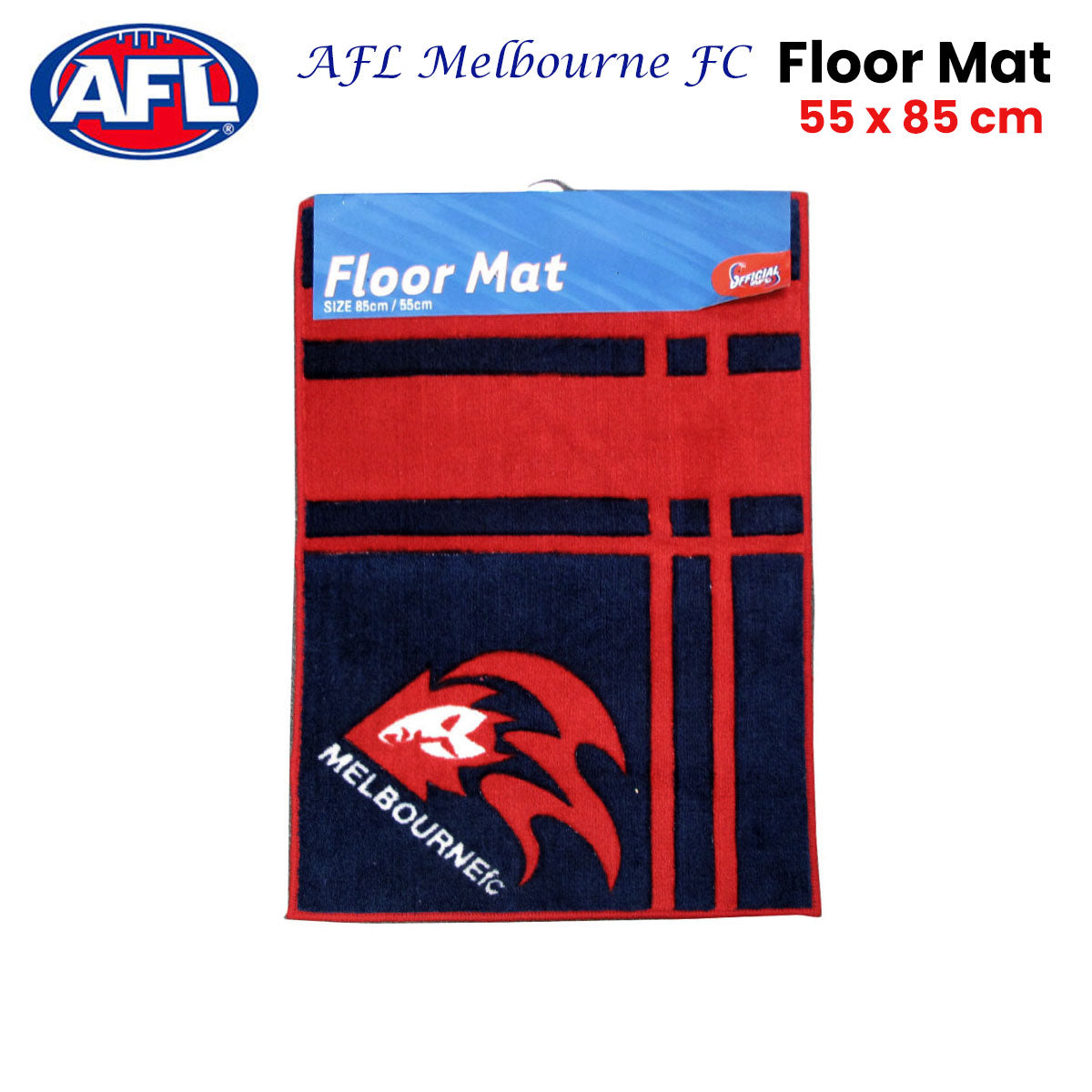 AFL Melbourne Football Club Rubber Backed Floor Mat 55 x 85 cm Tristar Online
