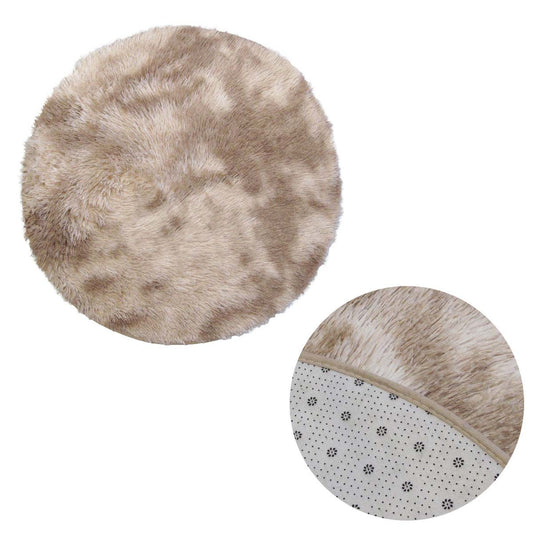2-Toned Extra Light Weighted Shaggy Fluffy Floor Mat Natural Tristar Online