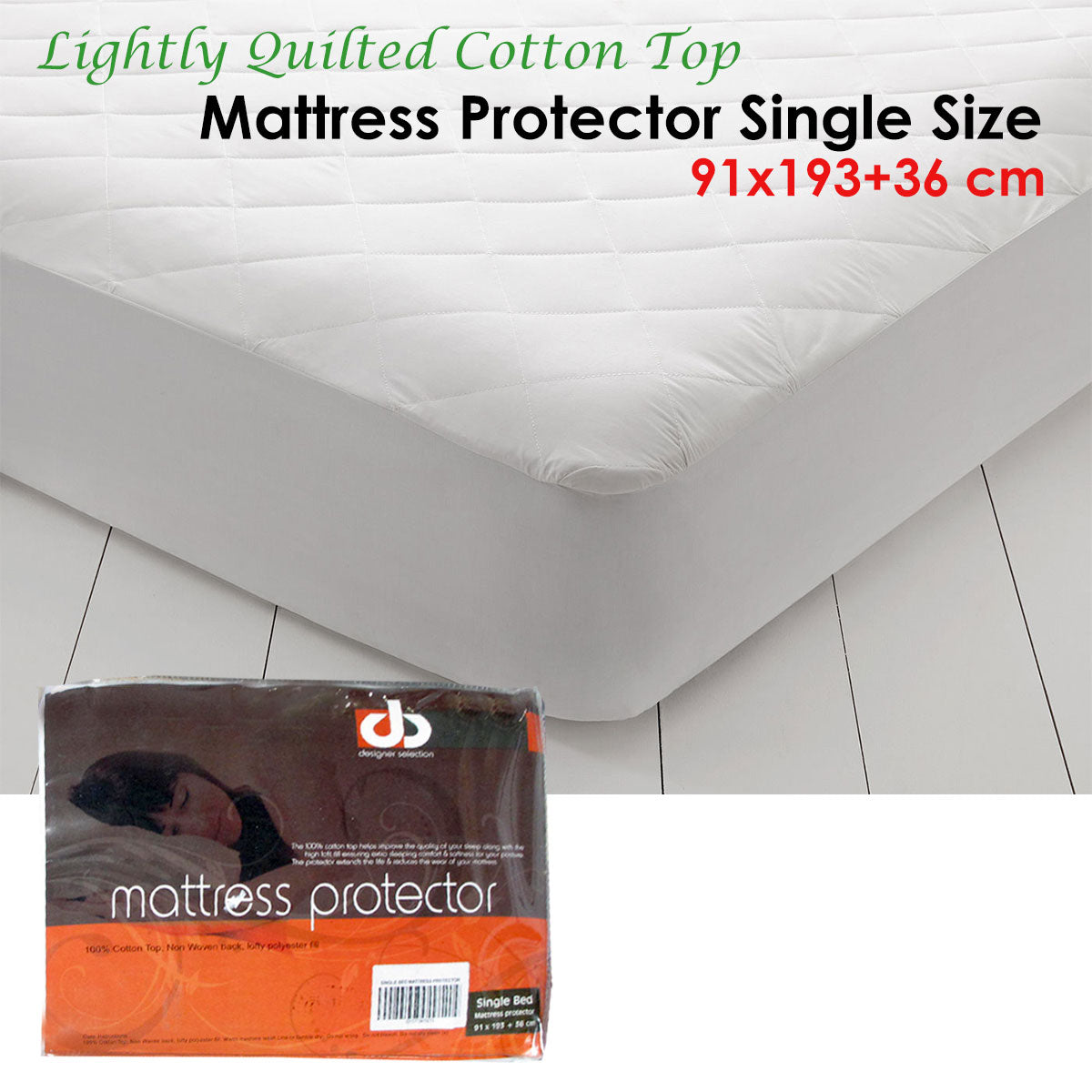 Lightly Quilted Cotton Top Mattress Protector Single Tristar Online