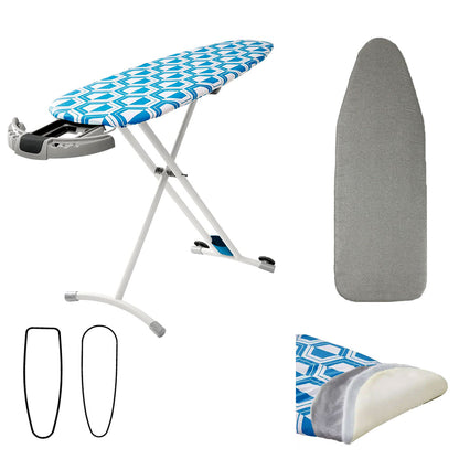 Blue Reversible Premium Large Ironing Board Cover with Underlay 40 x 125 cm Tristar Online