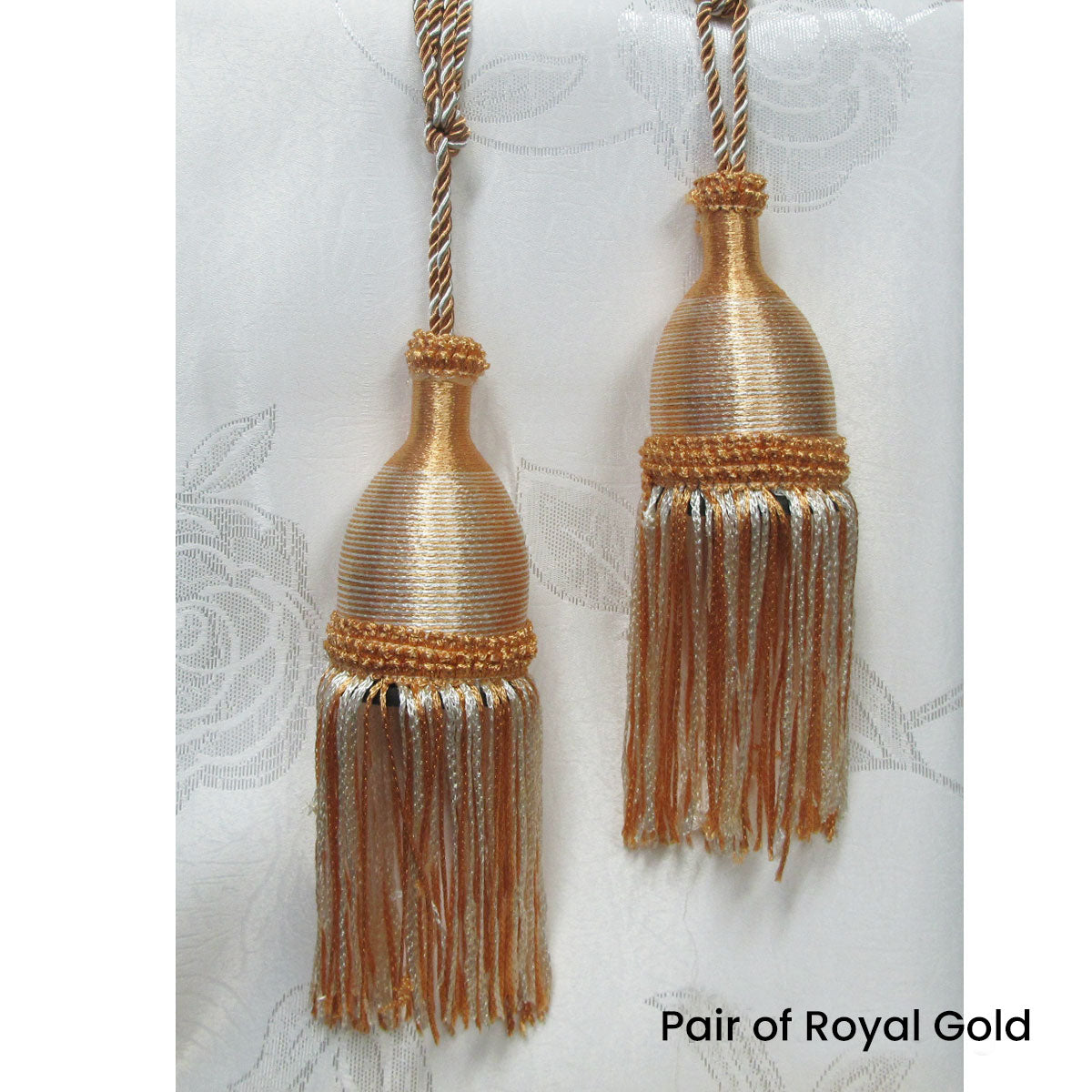 Pair of Curtain Tassel Rope Ties 52cm Royal Gold Tristar Online