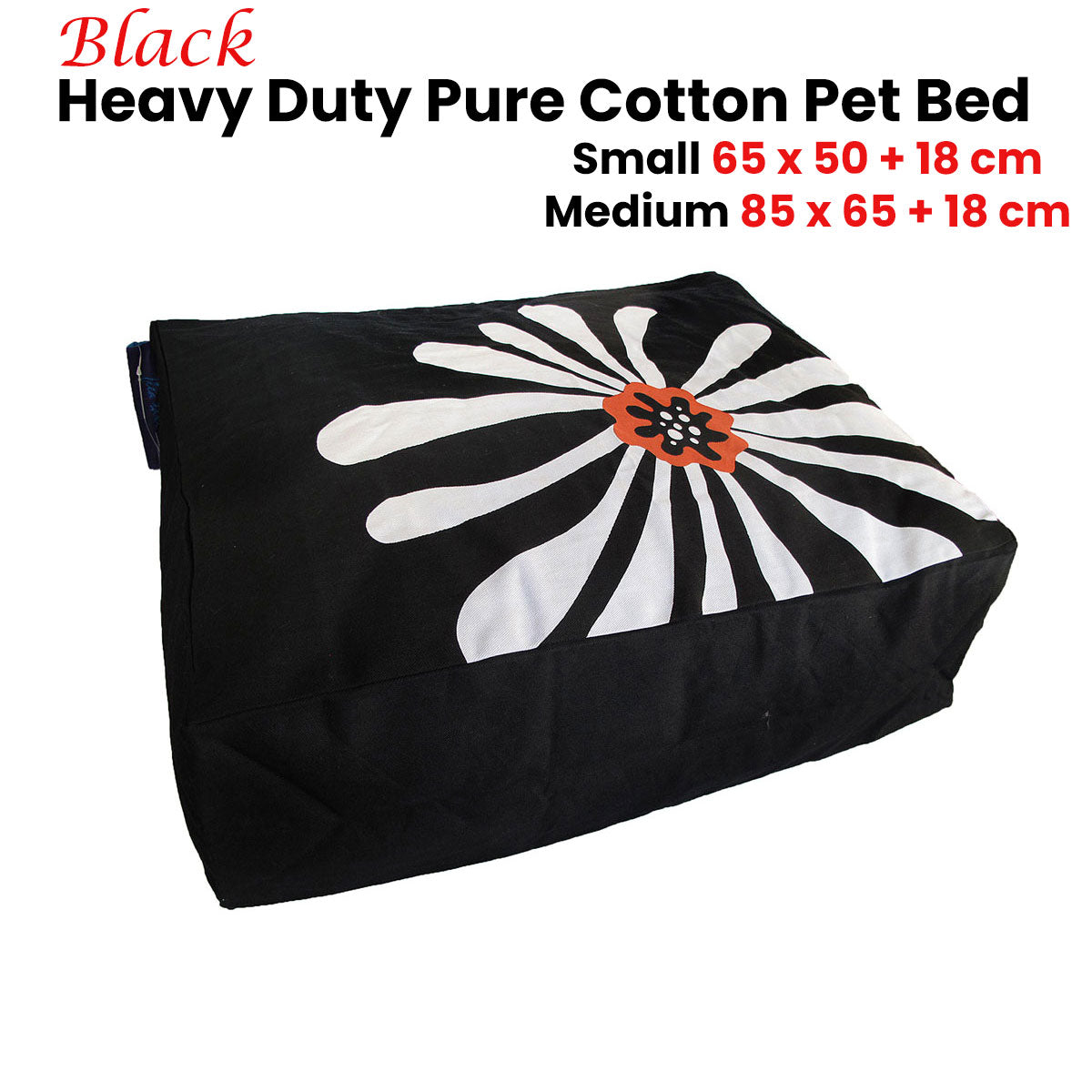 Heavy Duty Pure Cotton Pet Dog Bed Cover Small Black Tristar Online