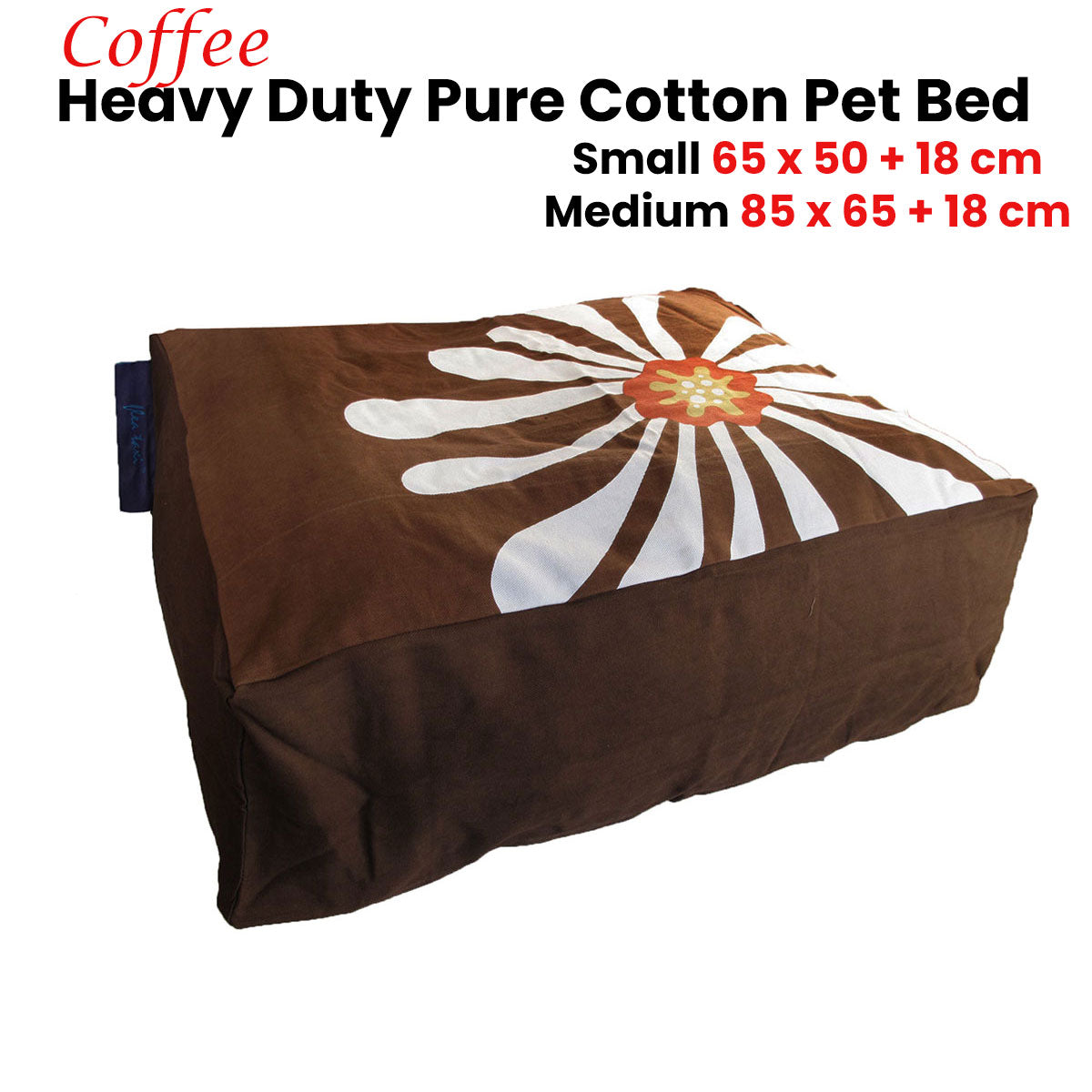 Heavy Duty Pure Cotton Pet Dog Bed Cover Small Coffee Tristar Online
