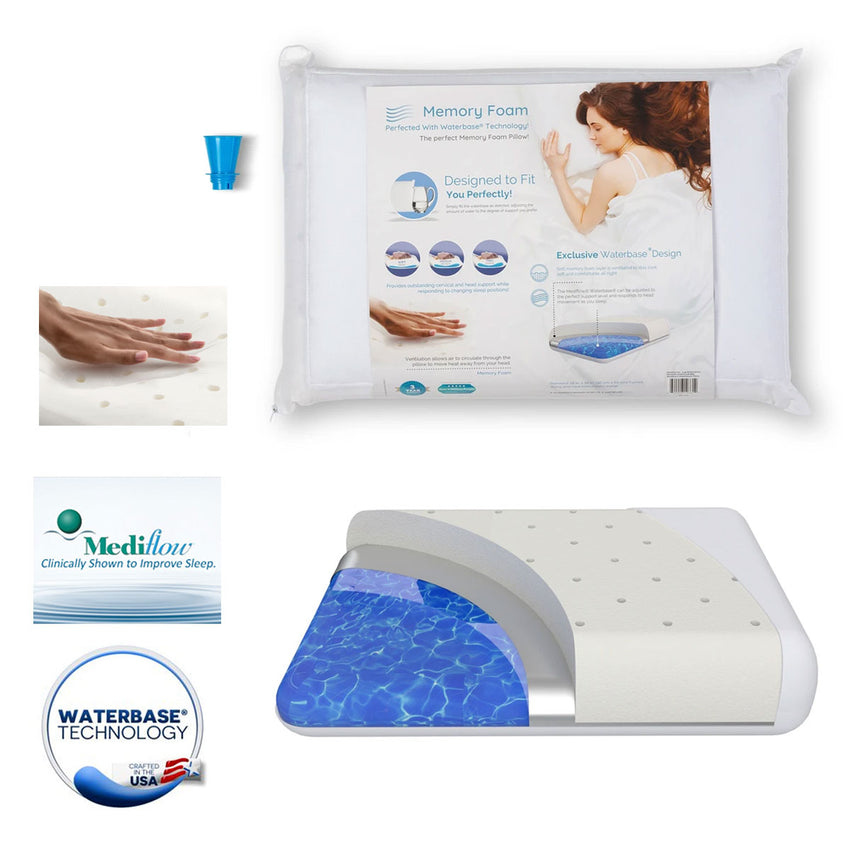 Mediflow Luxurious Memory Foam Water Pillow 46 x 66 cm Tristar Online