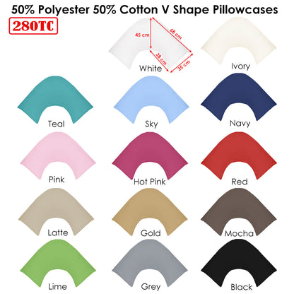 280TC Polyester Cotton V Shape Pillowcase Sky Tristar Online