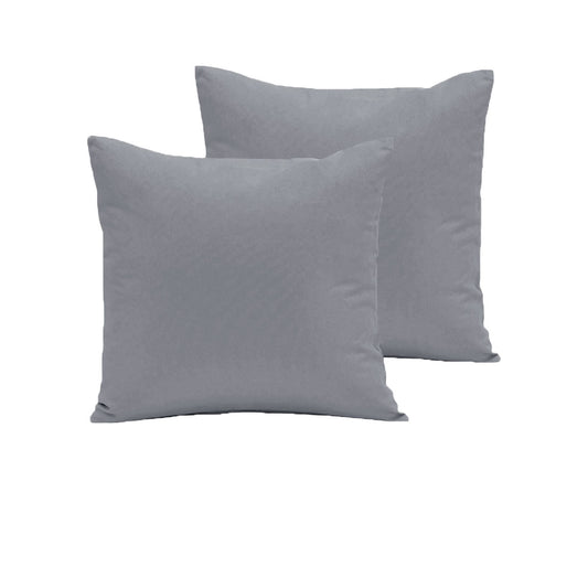Pair of  280TC Polyester Cotton European Pillowcases Grey Tristar Online