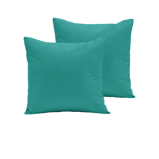 Pair of  280TC Polyester Cotton European Pillowcases Teal Tristar Online