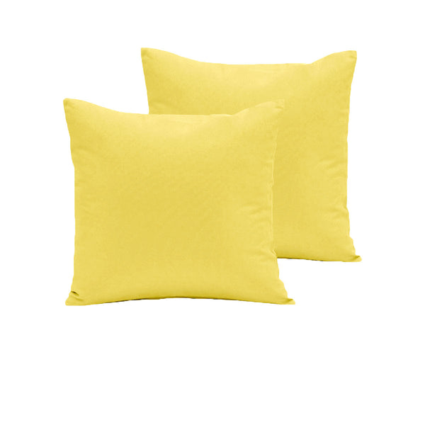 Pair of  280TC Polyester Cotton European Pillowcases Yellow Tristar Online