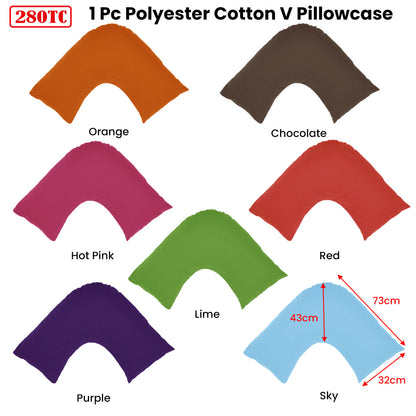 280TC EasyCare Polyester Cotton V Pillowcase Sky Tristar Online