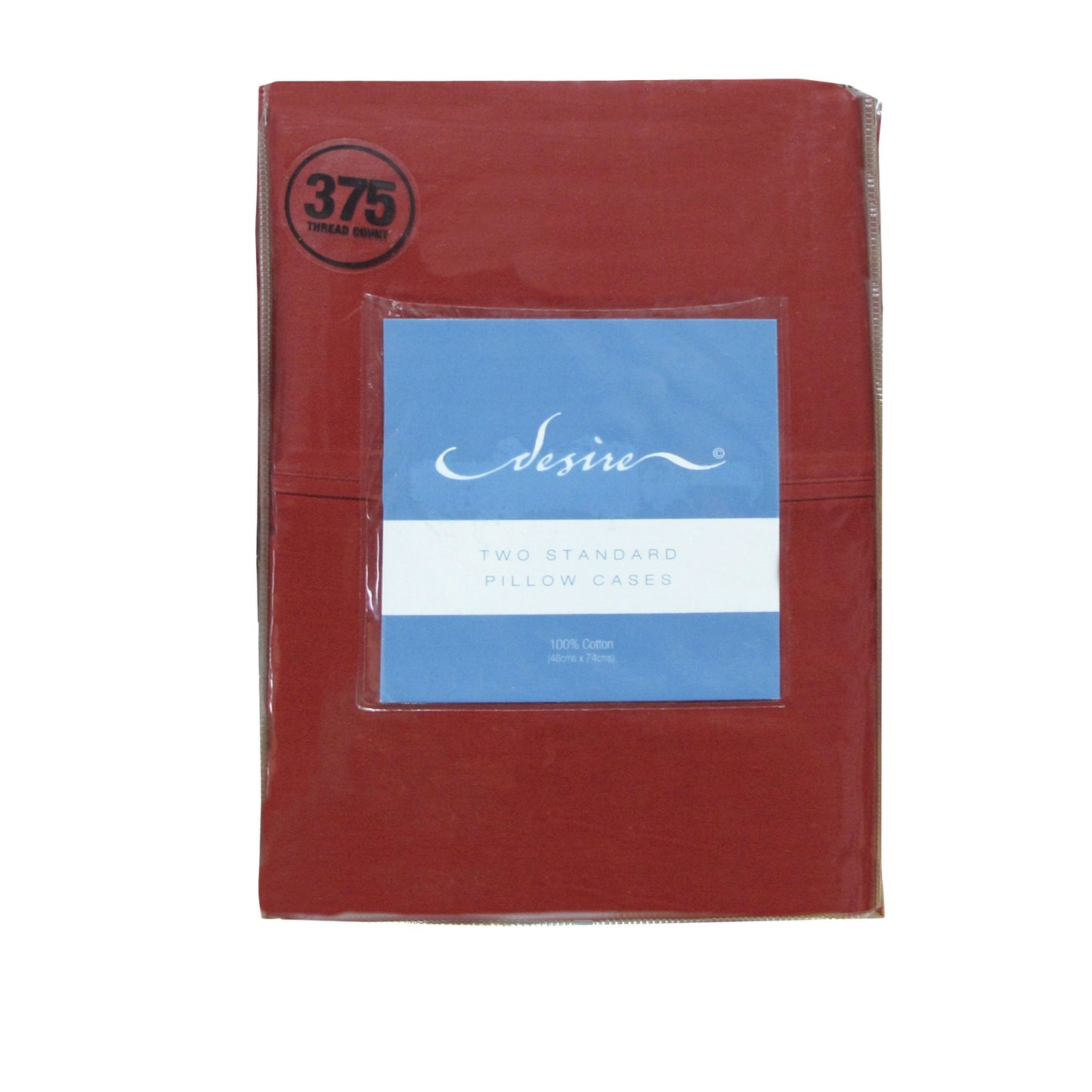 Pair of Cotton Standard Pillowcases 375TC Burgundy Tristar Online