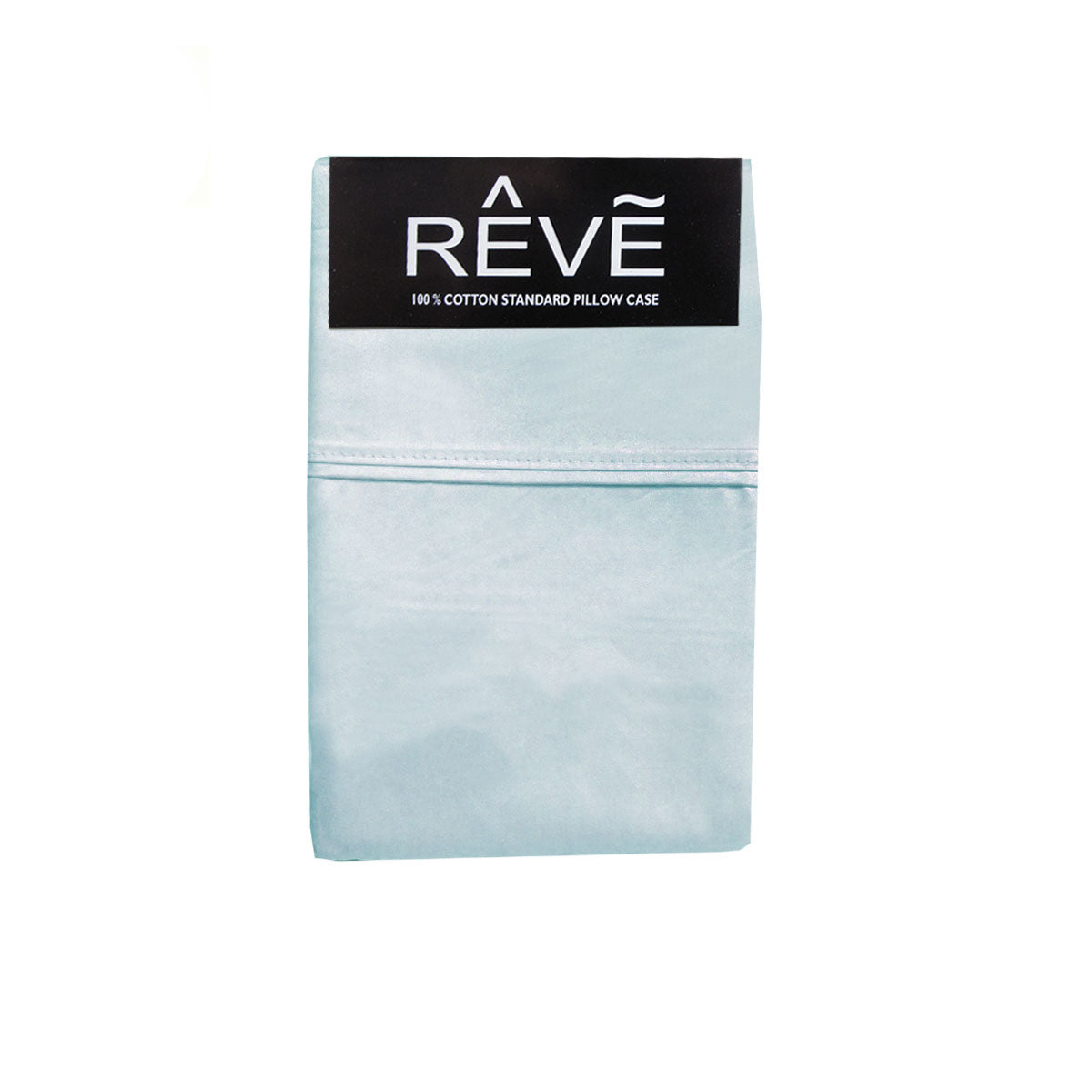 Pair of Reve 100% Cotton Standard Pillowcases 48 x 74 cm Solid Light Blue Tristar Online