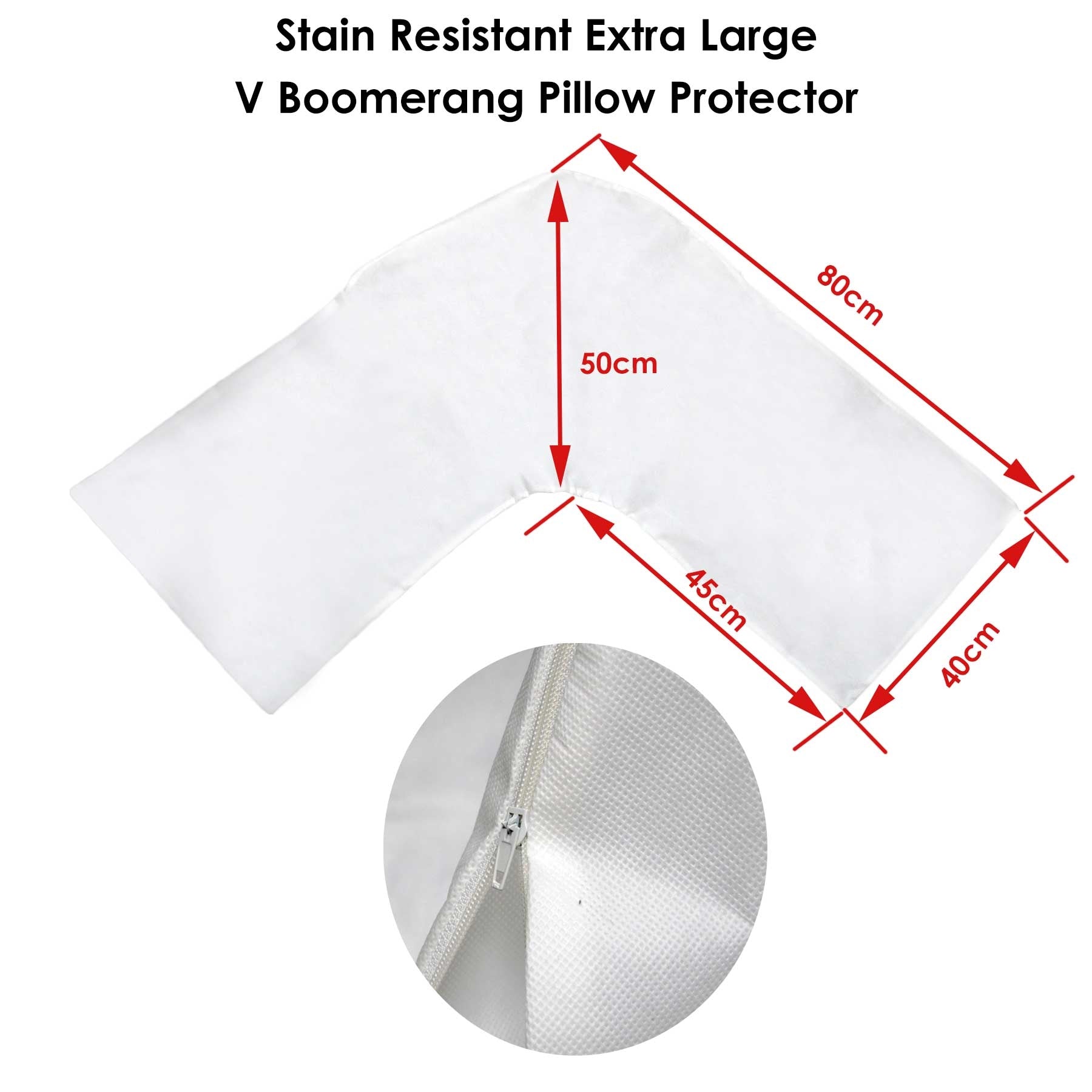 Stain Resistant Extra Large V Boomerang Pillow Protector Tristar Online