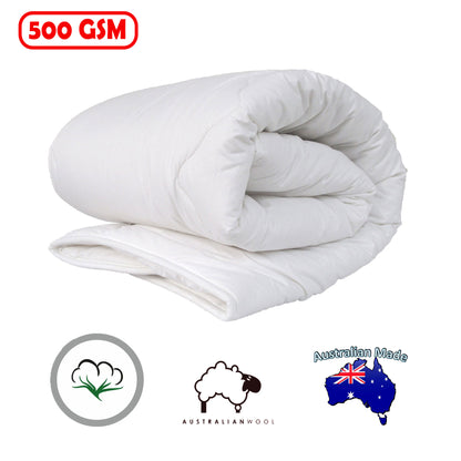 500GSM Australian Wool Quilt Cot Size Tristar Online