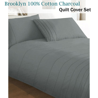 Brooklyn Charcoal Quilt Cover Set King Tristar Online