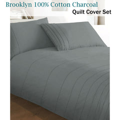 Brooklyn Charcoal Quilt Cover Set King Tristar Online