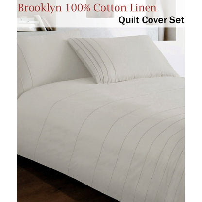Brooklyn Linen Quilt Cover Set Queen Tristar Online