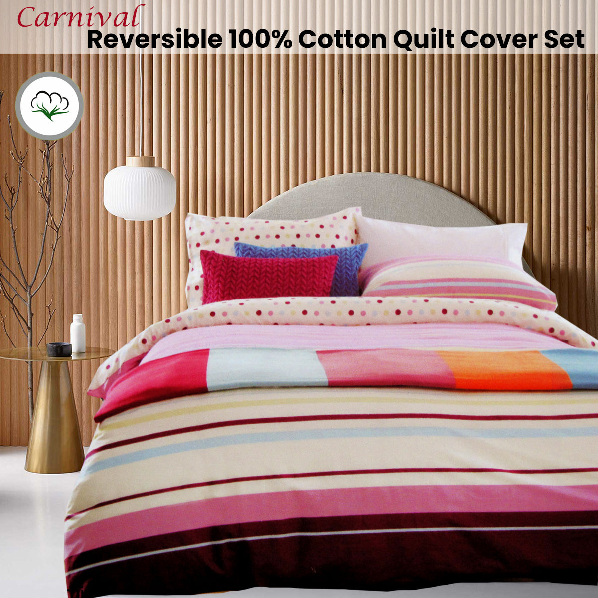 Atmosphere Carnival Reversible Quilt Cover Set King Tristar Online