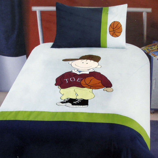 Dude Basketball Embroidered Quilt Cover Set Single Tristar Online