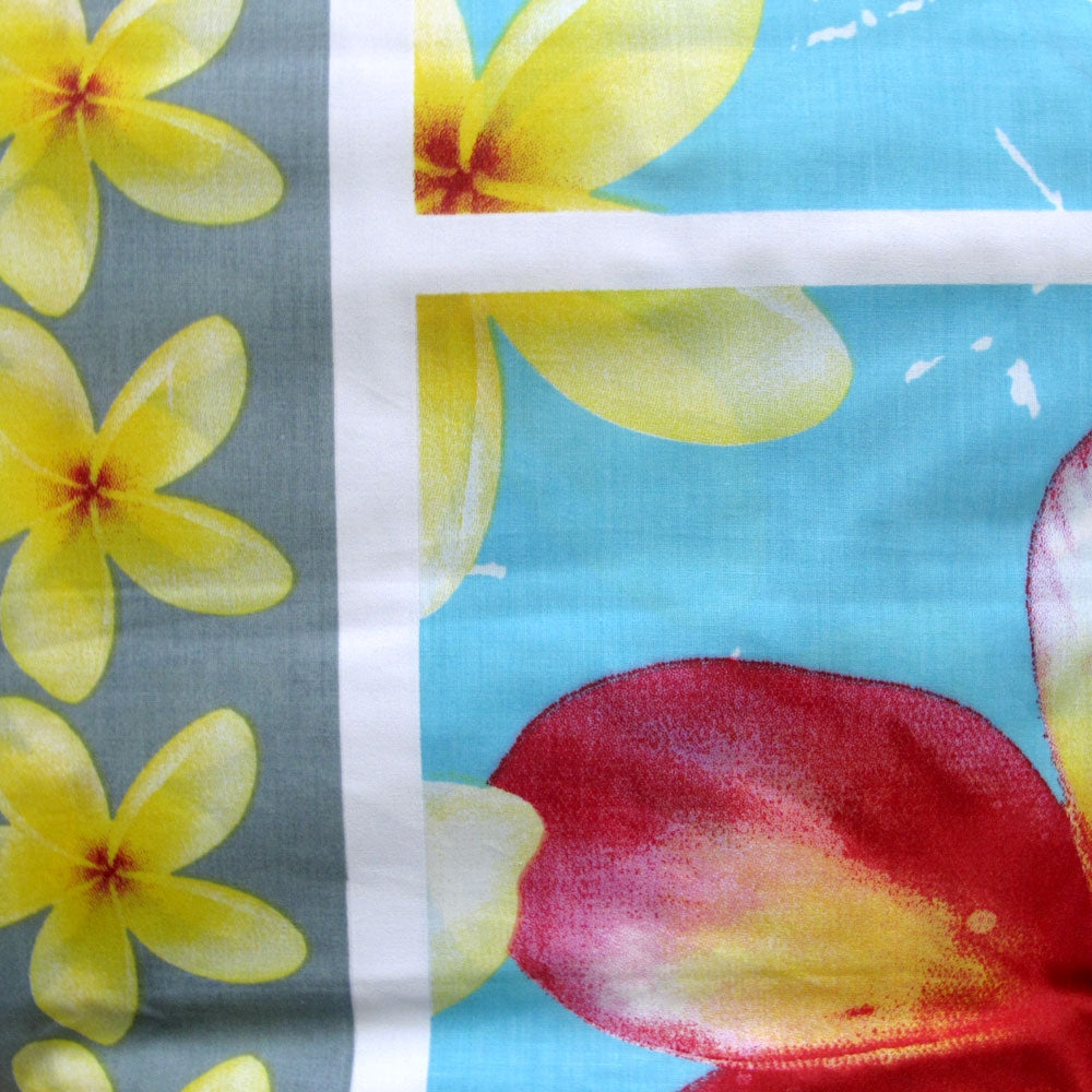 Floating Frangipani Quilt Cover Set Aqua Single Tristar Online