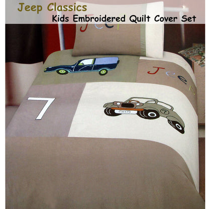 Jeep Classics Embroidered Quilt Cover Set Single Tristar Online