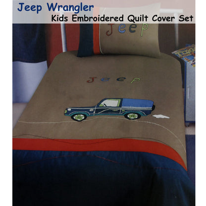 Jeep Wrangler Embroidered Quilt Cover Set Single Tristar Online