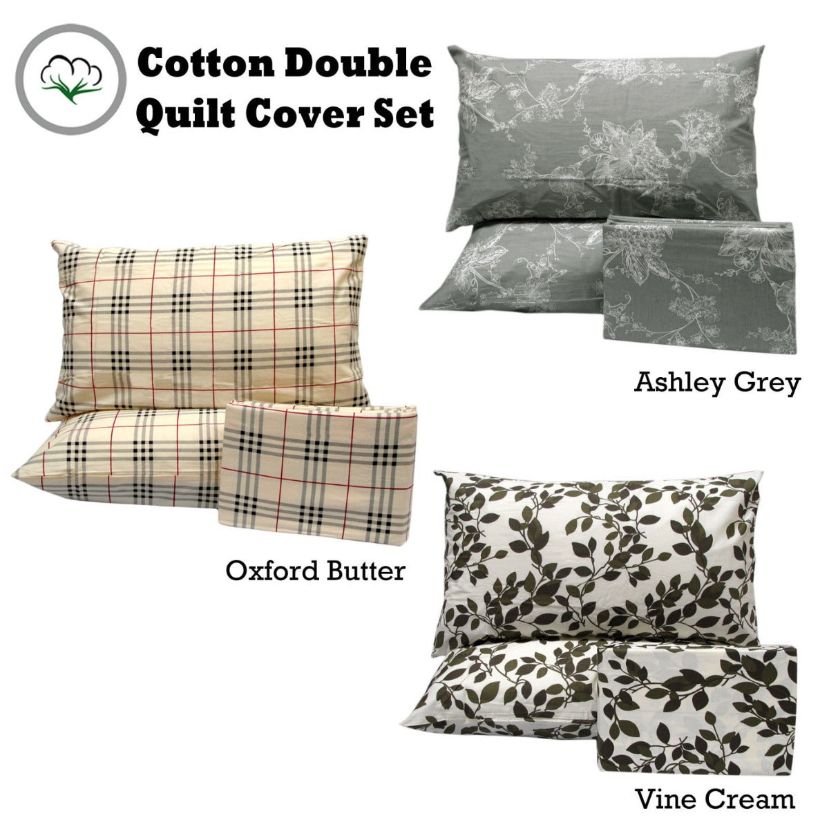 Pure Cotton Ashley Quilt Cover Set Double Tristar Online