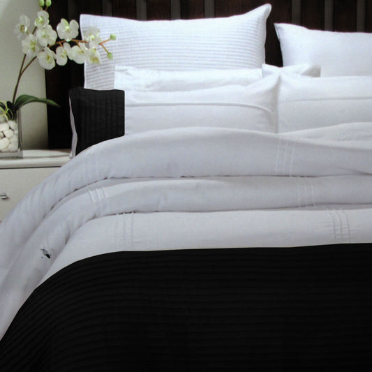 Pintuck Black Quilt Cover Set Single Tristar Online