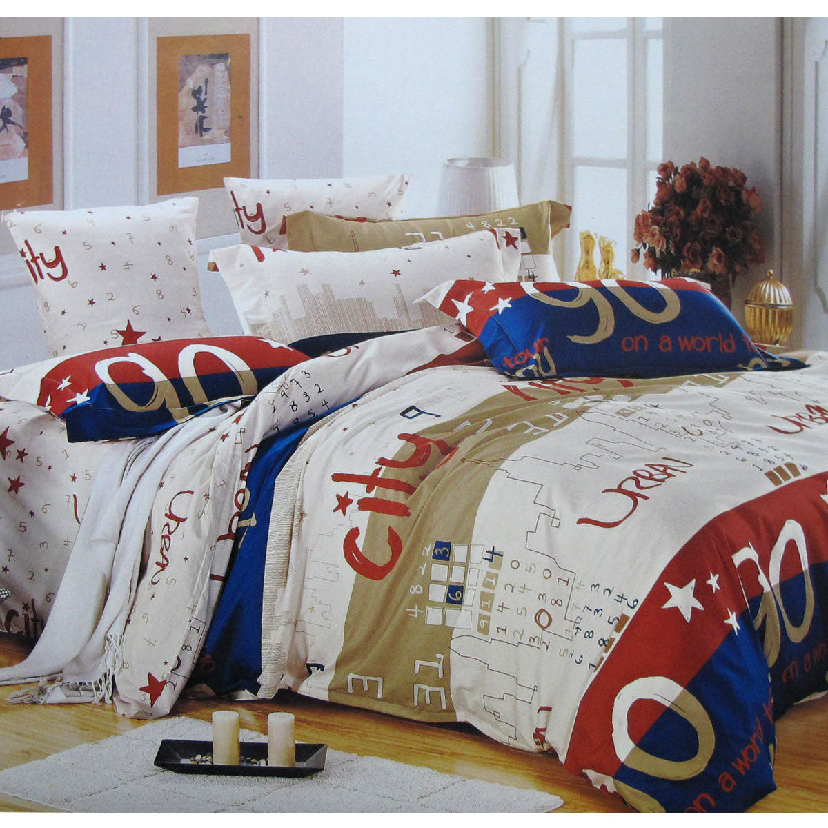 310TC Urban City Cotton Printed Quilt Cover Set Single Tristar Online