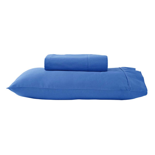 280TC 50% Polyester 50% Cotton Sheet Set Single Mid Blue Tristar Online