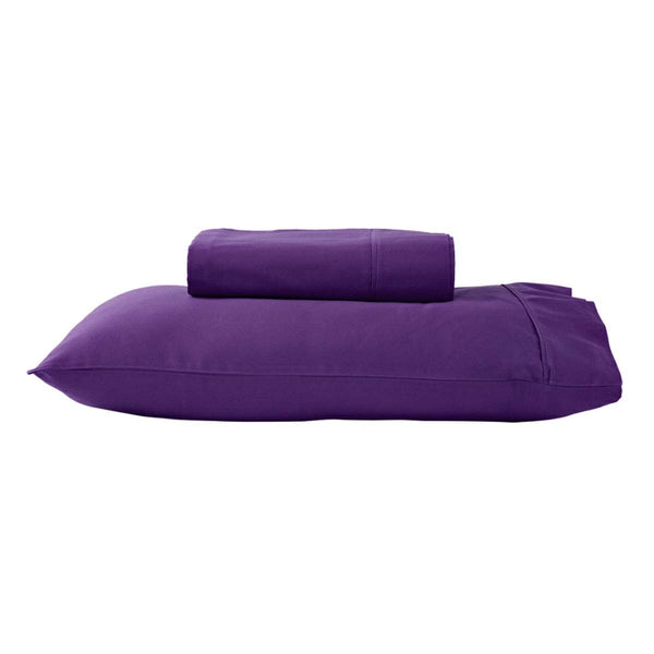 280TC 50% Polyester 50% Cotton Sheet Set Single Purple Tristar Online