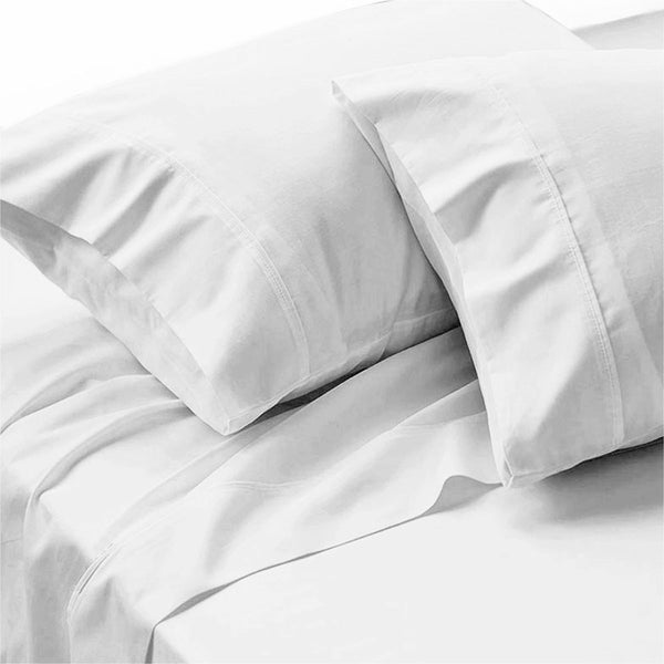 500TC Ramca White Egyptian Cotton Sheet Set Queen Tristar Online