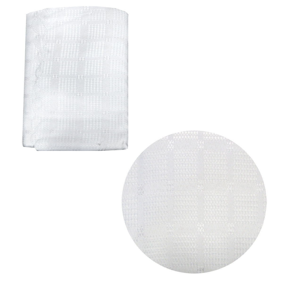 Checkered Crisp White Luxury Jacquard Tablecloth 180 x 230 cm Tristar Online