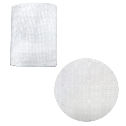 Checkered Crisp White Luxury Jacquard Tablecloth 180 x 230 cm Tristar Online