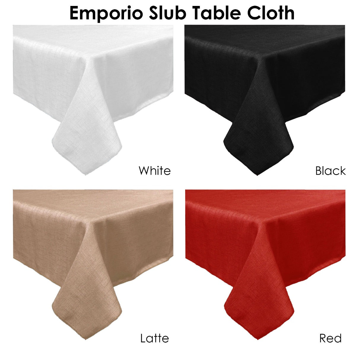 Emporio Slub Table Cloth White 150 x 230 cm Tristar Online