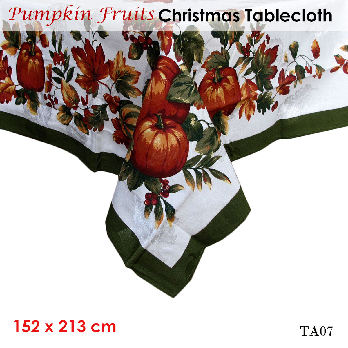 Pumpkin Fruits Christmas Tablecloth 152 x 213 cm Tristar Online