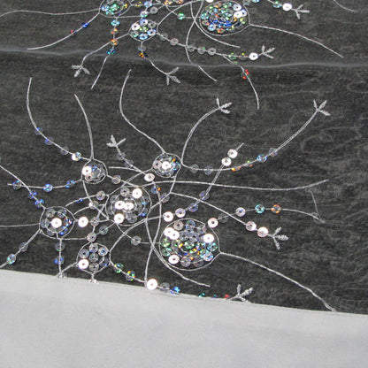 White Sequined Organza Glitter Table Cloth Topper 90 x 90 cm Tristar Online