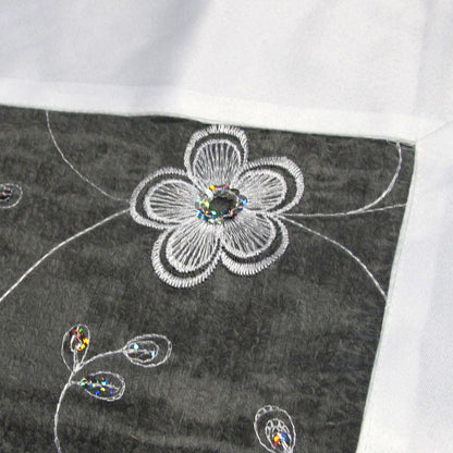 White Sequined Organza Glitter Table Cloth Topper 90 x 90 cm Tristar Online