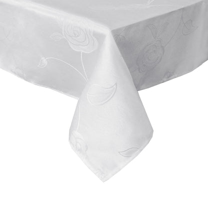 Jacquard Tablecloth Rosa White 135 x 180 cm Tristar Online