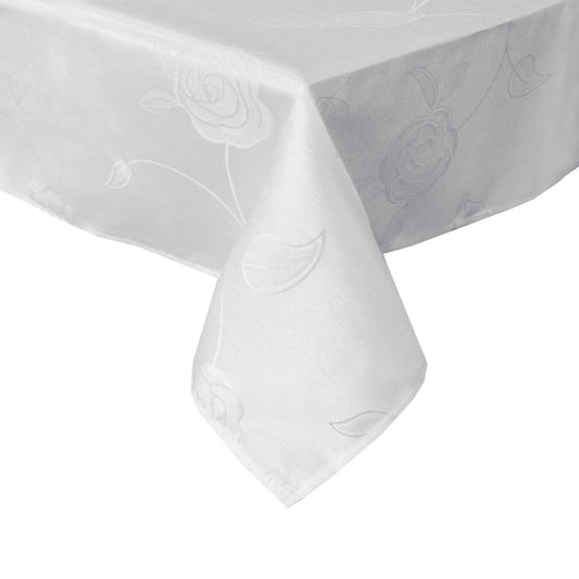 Jacquard Tablecloth Rosa White 135 x 180 cm Tristar Online