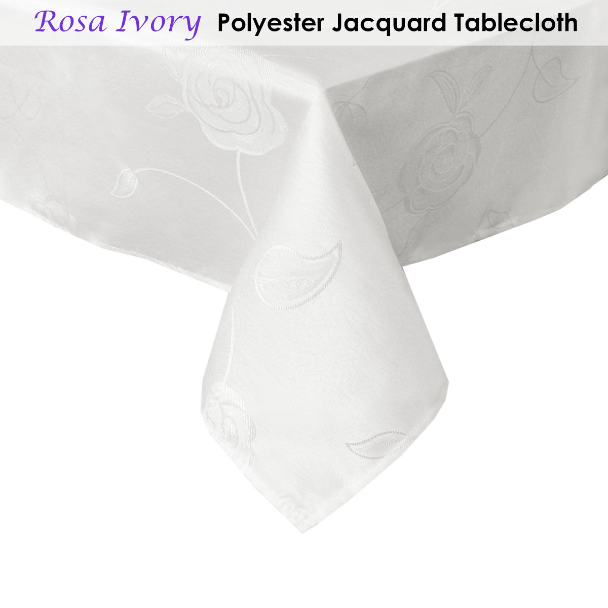 Jacquard Tablecloth Rosa Ivory 150 x 210 cm Tristar Online